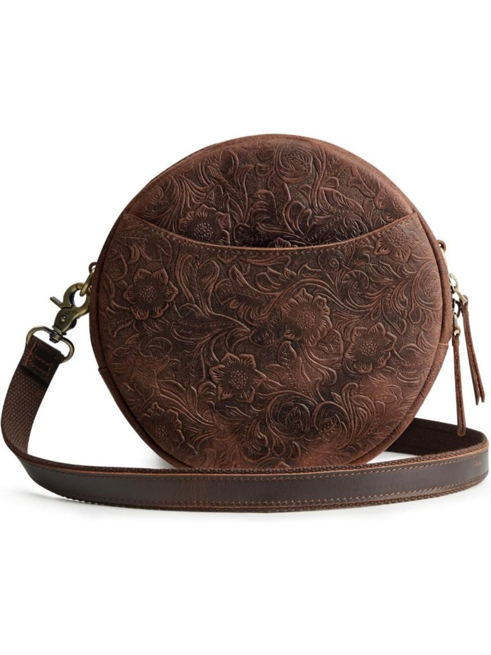 Stylish Leather Crossbody Bag for Women | Round Shoulder Purse for Travel
